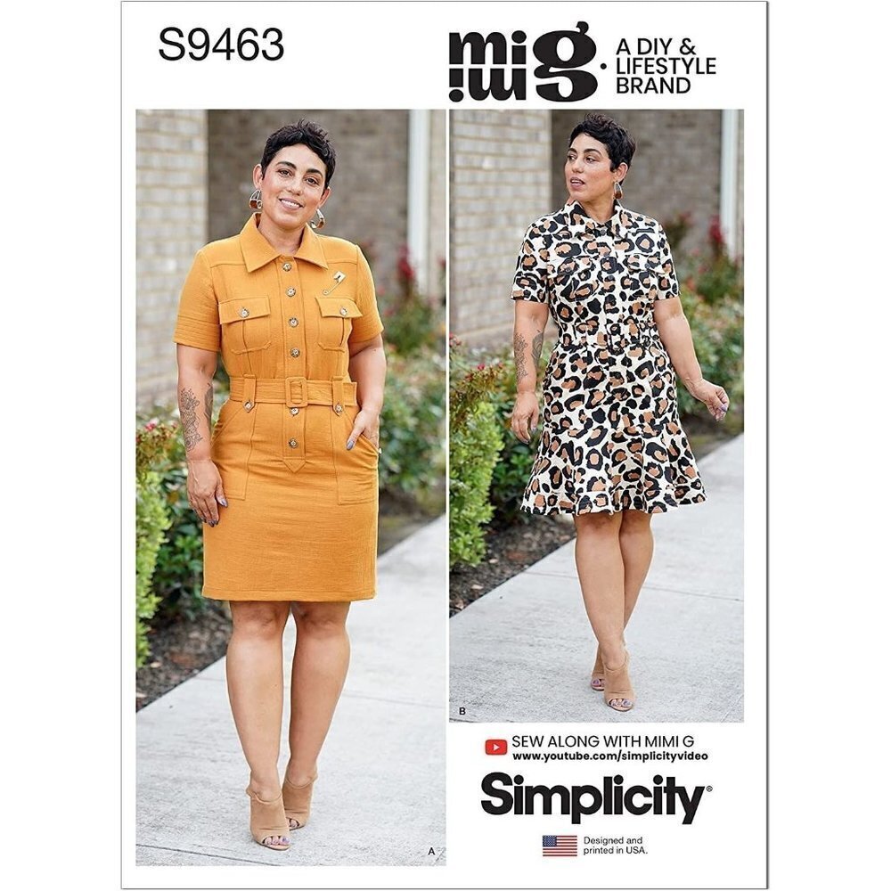 Simplicity Sewing Pattern 9463 Mini Dress Belt Mimi‎ G Misses Size 6-14
